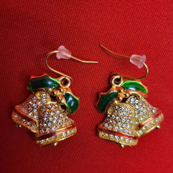 Christmas Bell Dangling Earrings - Picture 2 of 12